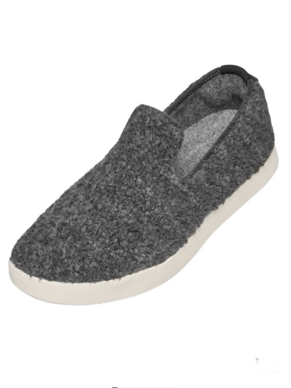NEW ALLBIRDS Wool Lounger Fluffs Slip On Sneakers Natural Grey Fuzzy Size 12
